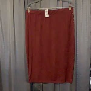Velvet wine skirt